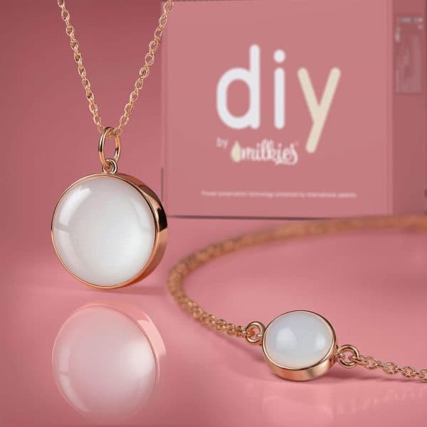 Kit DIY Bijoux au Lait Maternel - Set: Collier 18mm "Circle of Life" + Bracelet