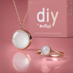 Kit DIY Bijoux au Lait Maternel - Set: Collier 18mm "Circle of Life" + Bague - thumbnail 1