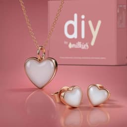 Kit DIY Bijoux au Lait Maternel - Set: Collier "Sweetheart" + Boucles d'oreilles Cœur - thumbnail 1