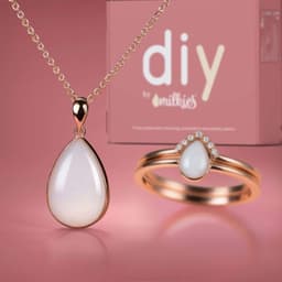 Kit DIY Bijoux au Lait Maternel - Set: Collier "Together" + Bague Goutte - thumbnail 1